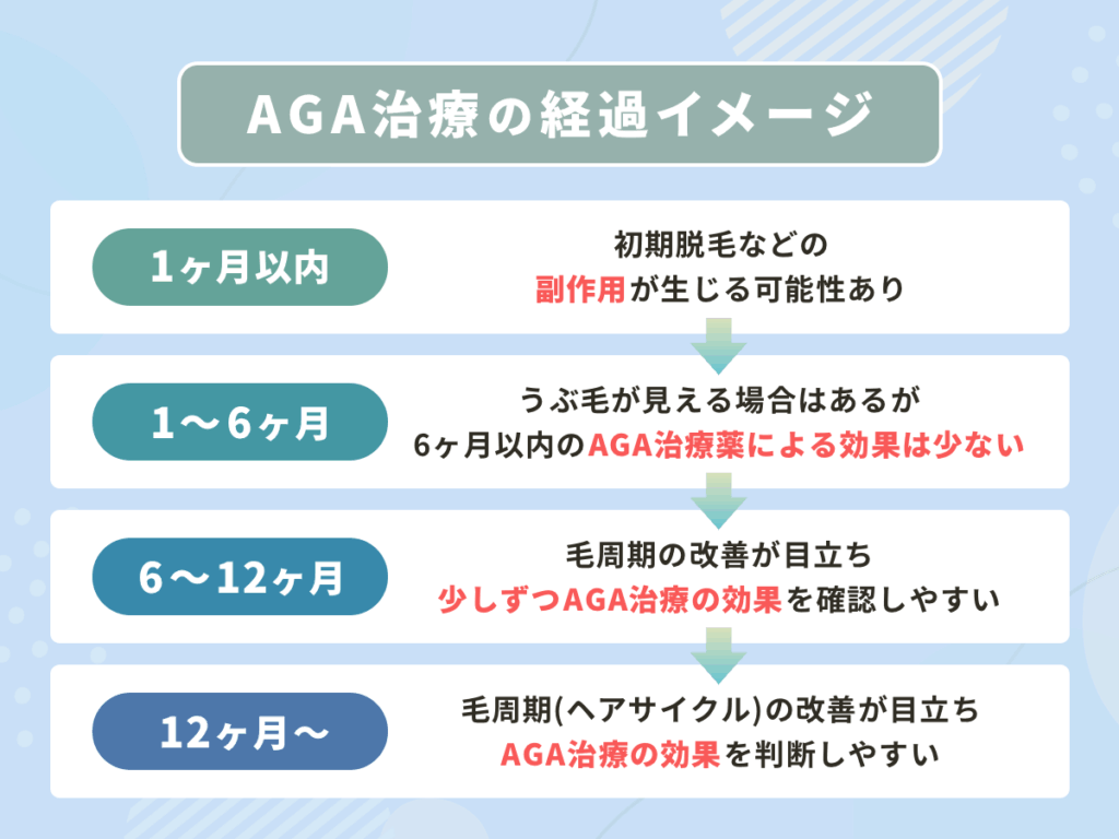 AGA治療の経過イメージ