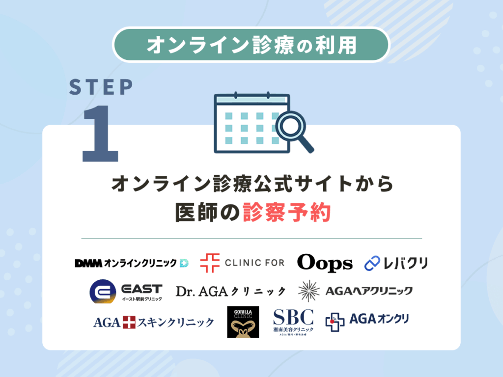 オンライン診療公式サイトから医師の診察予約
