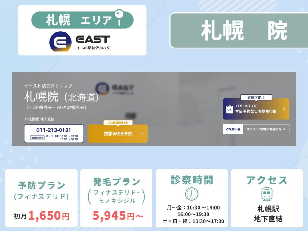 イースト駅前クリニック札幌院